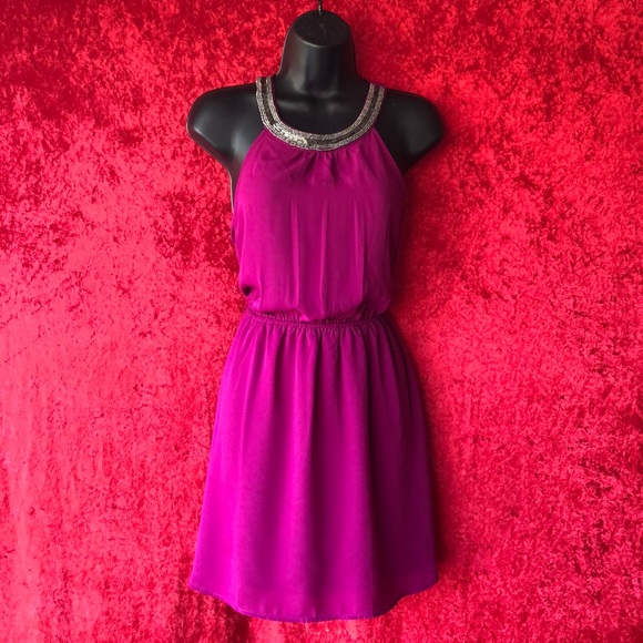 fuschia purple dress